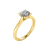 solitaire engagement ring - sl0014 with 14k yellow gold metal and round shape diamond