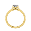 solitaire engagement ring - sl0014 with 14k yellow gold metal and round shape diamond