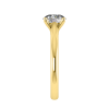 solitaire engagement ring - sl0014 with 14k yellow gold metal and round shape diamond