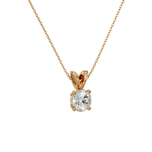 Heart 0.10 Carat Diamond Pendant With 18k-yellow-gold Metal