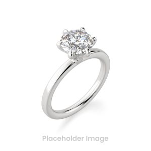 solitaire engagement ring - sl0014 with platinum metal and heart shape diamond